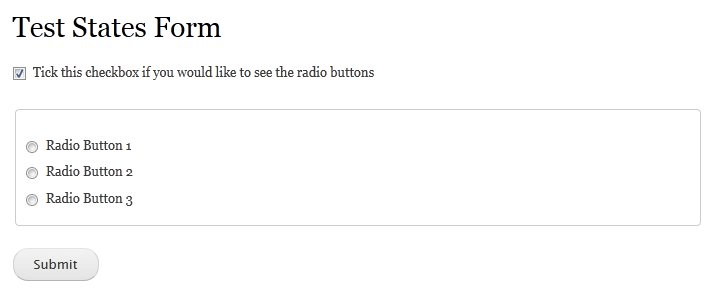 Drupal form with fixed state checker
