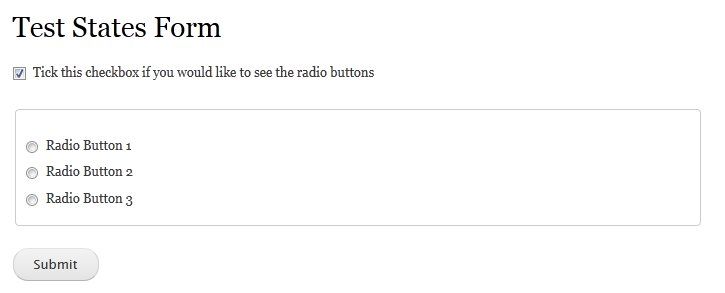 Drupal form with fixed state checker